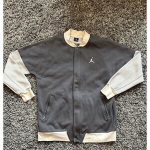 Jordan Varsity Snap Jacket Gray Cream XL 706735-021 Jumpman HO15 Holiday 2015